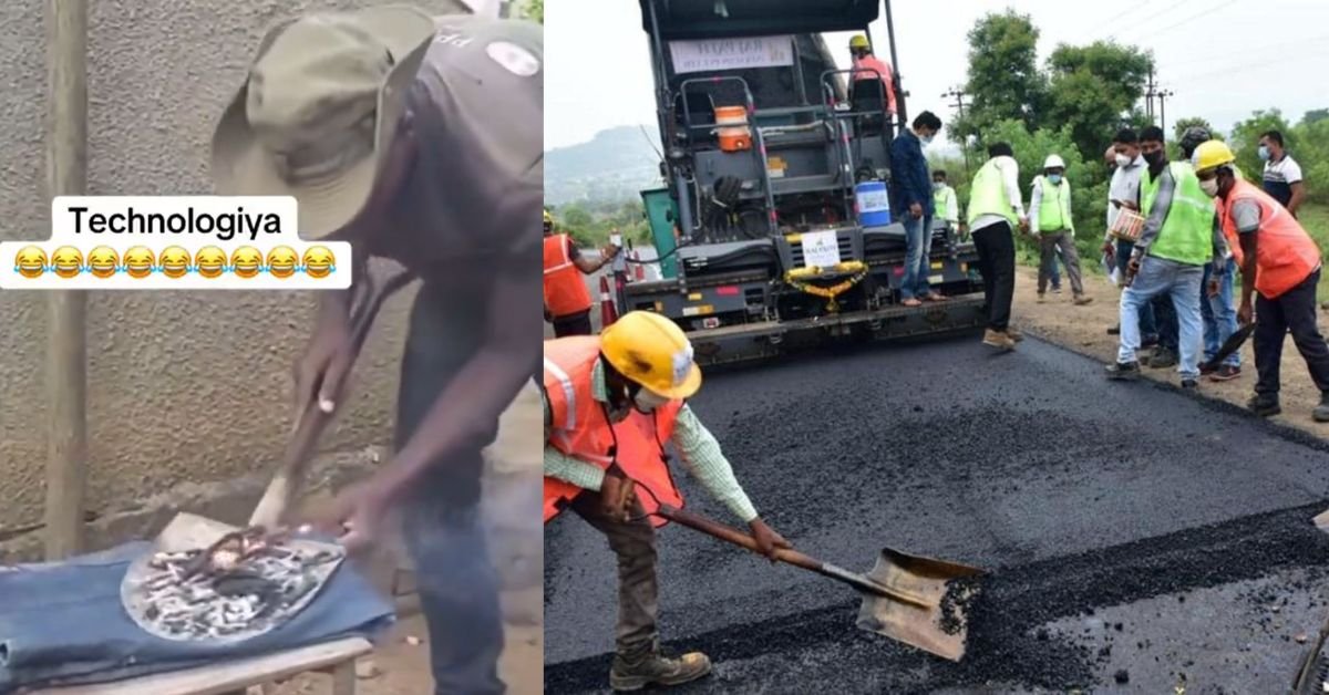 सड़क बनाने वाले इस शख्स ने लगाया गजब का दिमाग, कपड़ों पर प्रेस करने के लिए बना डाला देशी जुगाड़, VIDEO देखें