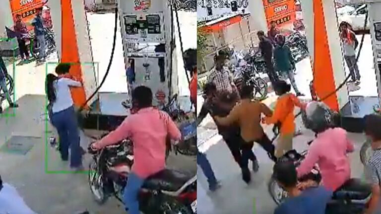 पहले चप्पल, फिर कुर्सी..., हेलमेट के बिना तेल नहीं देने पर पेट्रोल पंप पर जमकर हुआ हंगामा, Video हुआ वायरल
